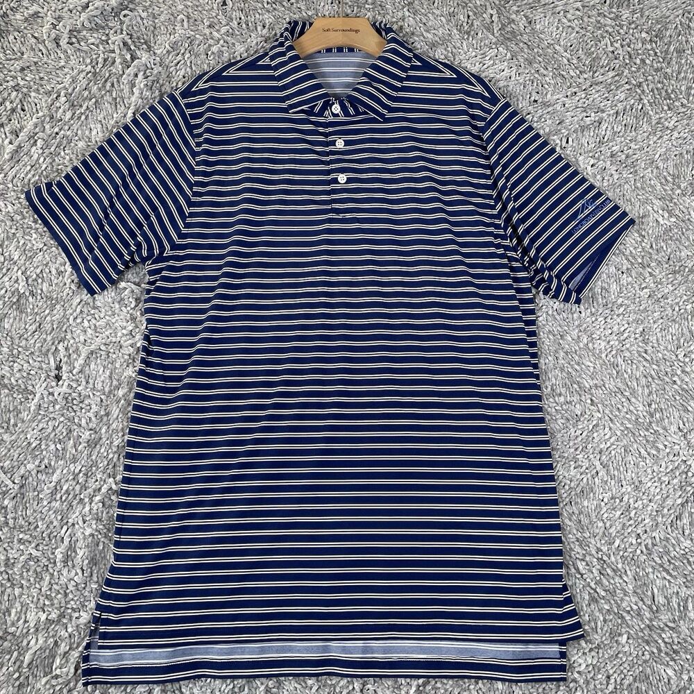 B. Draddy Sport Polo Shirt Men's Medium Blue Short Sleeve Longboat Key Club